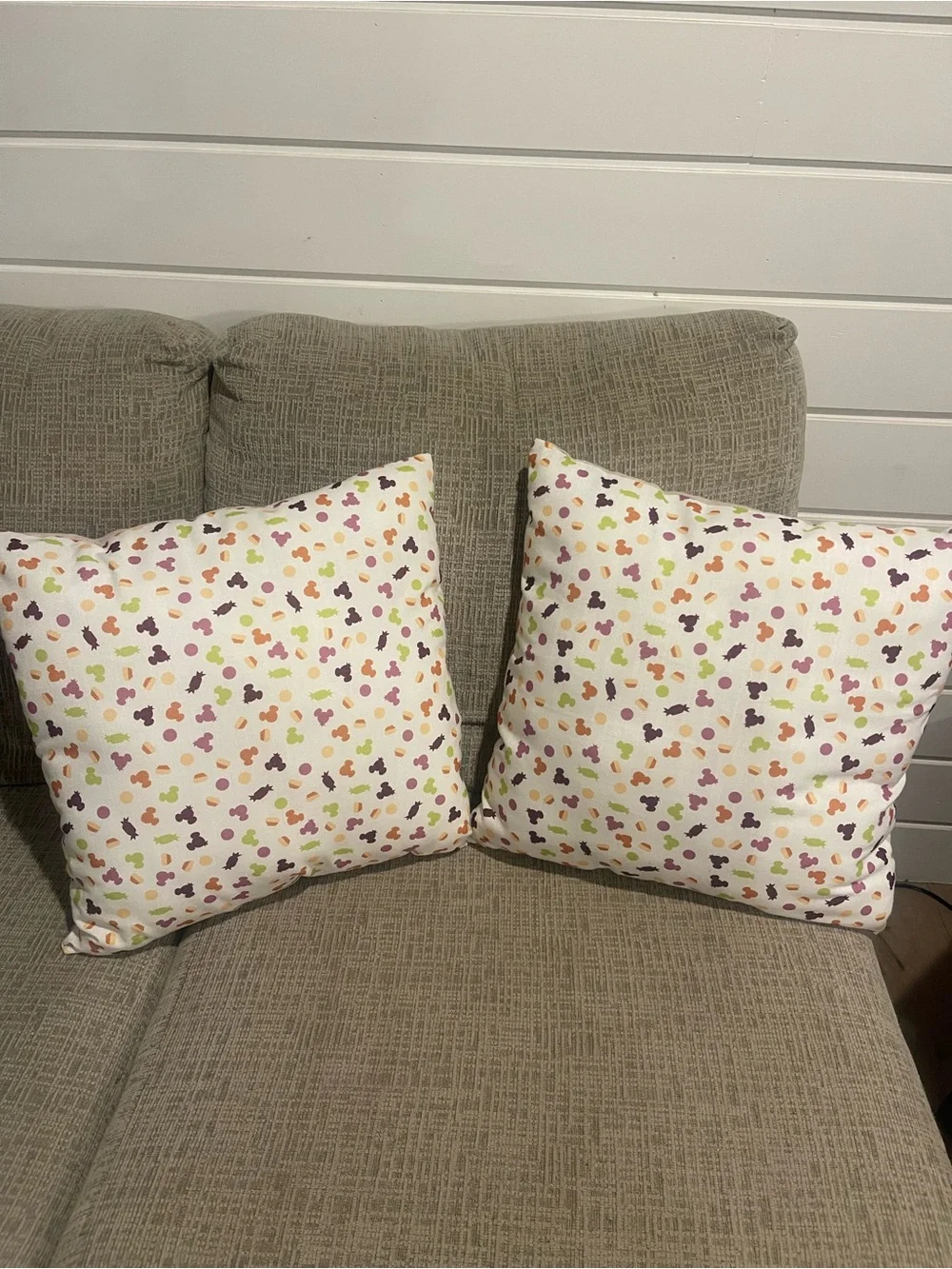 Disney Minnie Halloween Throw Pillows Set of 2 Pumpkin